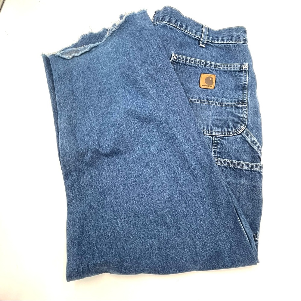 Men’s Carhartt Dungaree Fit Denim Carpenter Jeans Size 40x34(38x30.5) (CBM0001)